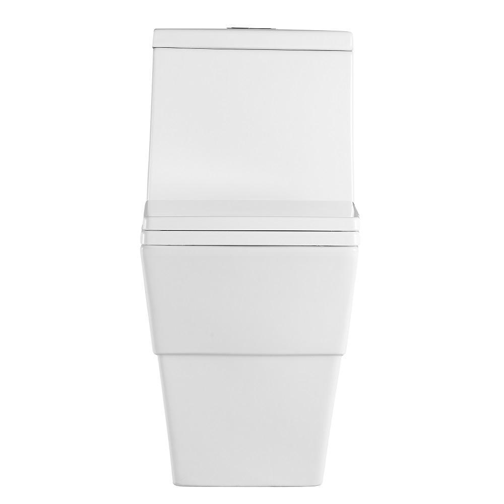 1-Piece 1.28 GPF Dual Flush High Efficiency Elongated Toilet in White, Seat Included - Super Arbor