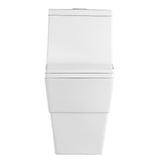 1-Piece 1.28 GPF Dual Flush High Efficiency Elongated Toilet in White, Seat Included - Super Arbor
