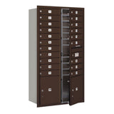 56-3/4 in. Max Height Unit Aluminum Private Front Loading 4C Horizontal Mailbox with 20 MB1 Doors/2 PL's - Super Arbor