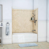 Elite 32 in. x 60 in. x 60 in. 9-Piece Easy Up Adhesive Tub Surround in Calypso - Super Arbor