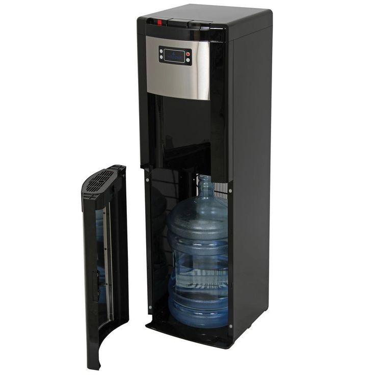 3-5 Gal. ENERGY STAR Hot/Room/Cold Temperature Bottom Load Water Cooler Dispenser with Kettle Feature in Black/Stainless