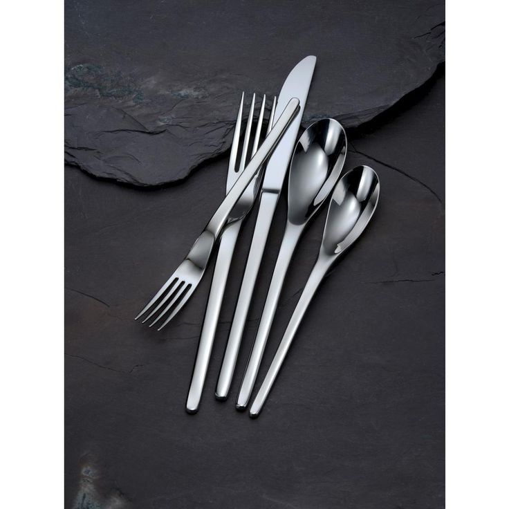 Apex 18/10 Stainless Steel Oval Bowl Soup/Dessert Spoons (Set of 12)
