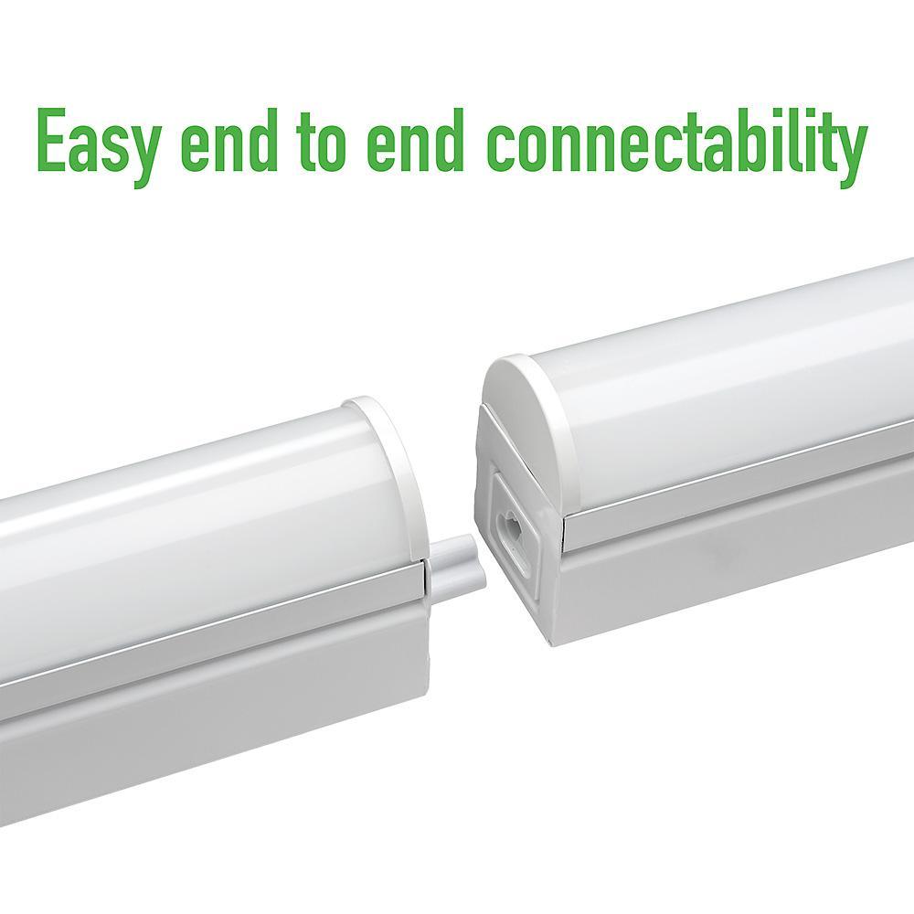 2 ft. 17-Watt Equivalent Integrated LED White Strip Light Linkable Plug-in Direct Wire 900 Lumens 3 Color Temp Options - Super Arbor