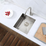 Handmade Undermount Stainless Steel 16 in. Single Bowl Bar Sink 18-Gauge