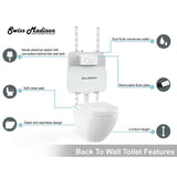 St. Tropez Elongated Toilet Bowl Only in Glossy White - Super Arbor