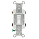 15 Amp Single-Pole Toggle Framed 4-Way AC Switch, White - Super Arbor