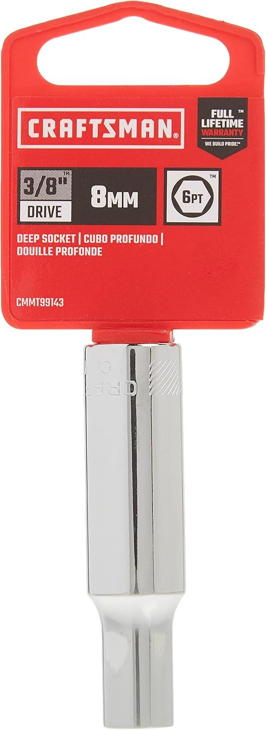 Craftsman 8mm Metric Deep Socket, 3/8-inch Drive, 6-Point