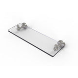 Sag Harbor Collection 16 in. Glass Vanity Shelf with Beveled Edges in Satin Nickel - Super Arbor
