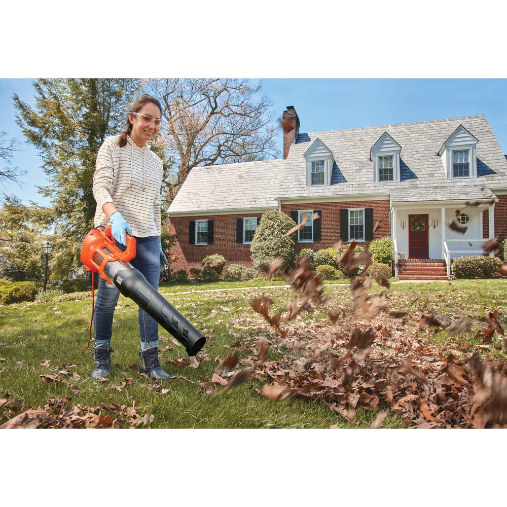 BLACK+DECKER 140 MPH 450 CFM 9 Amp Corded Electric Axial Leaf Blower - Super Arbor