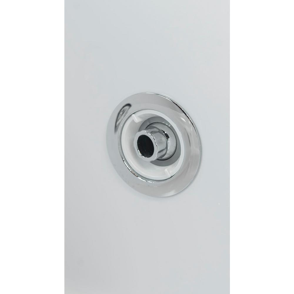 Laydown 72 in. Walk-in Whirlpool Bathtub in White 5-Piece Fast Fill Faucet RHS Drain with Right Hinged Middle Glass Door - Super Arbor