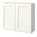 allen + roth Aveley 36-in W x 30.125-in H x 12-in D Linen Maple Door Wall Semi-Custom Cabinet