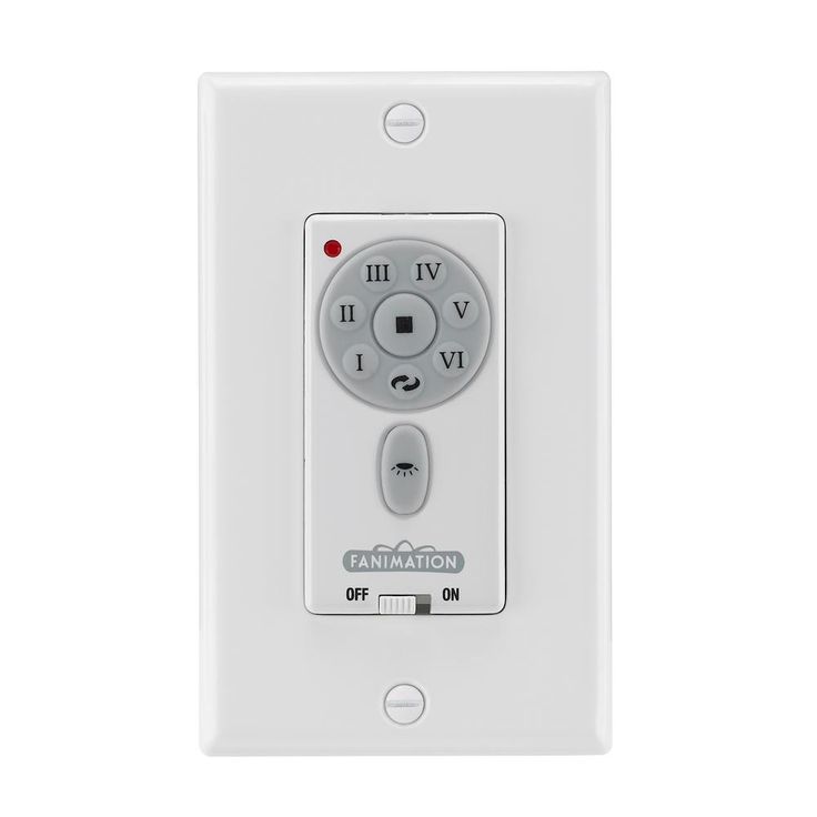 6-Speed DC Motor Wallplate Switch, White