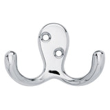 1-13/16 in. Matte Black Double Wall Hook (4-Pack)