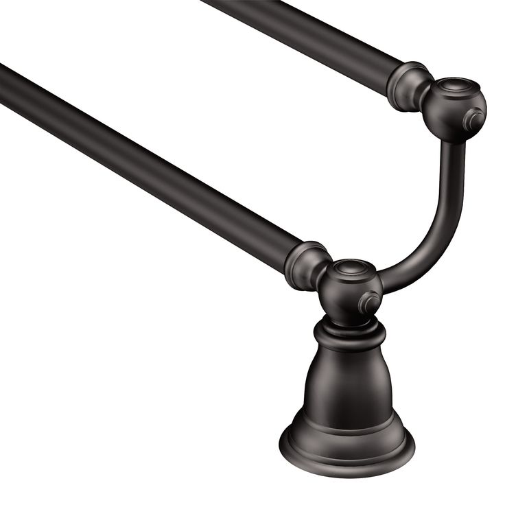 Moen Kingsley 24-in Oil-Rubbed Bronze Wall Mount Double Towel Bar