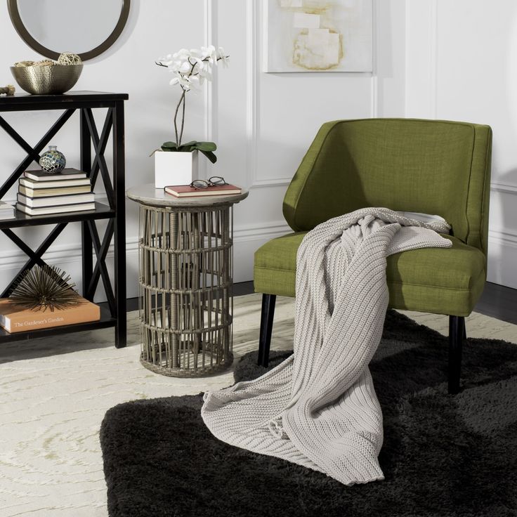 Safavieh Textures and Weaves Palewisper Cotton Throw