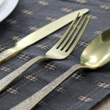 Zambezi 5-Piece Gold Hammer Texture Stainless Steel Flatware Set (Service for 1)