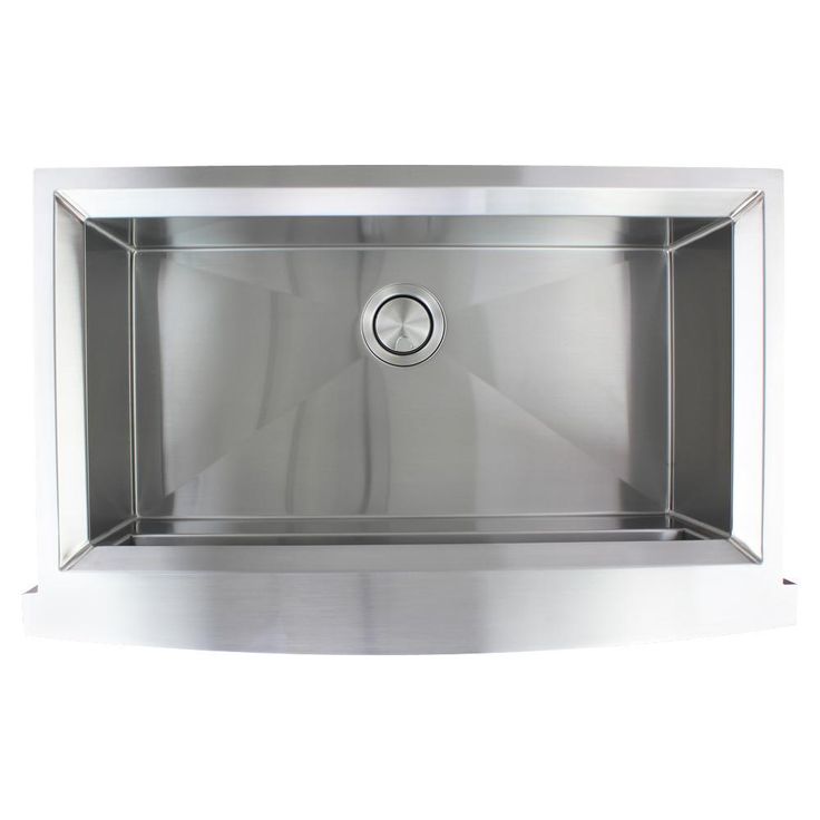 Studio Farmhouse/Apron-Front Stainless Steel 36 in. Single Bowl Kitchen Sink in Brushed Finish