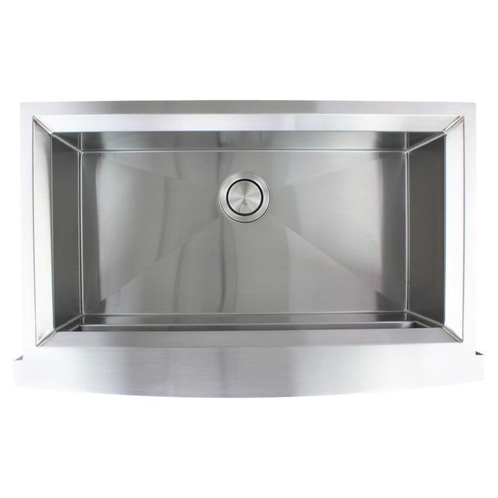 Studio Farmhouse/Apron-Front Stainless Steel 36 in. Single Bowl Kitchen Sink in Brushed Finish