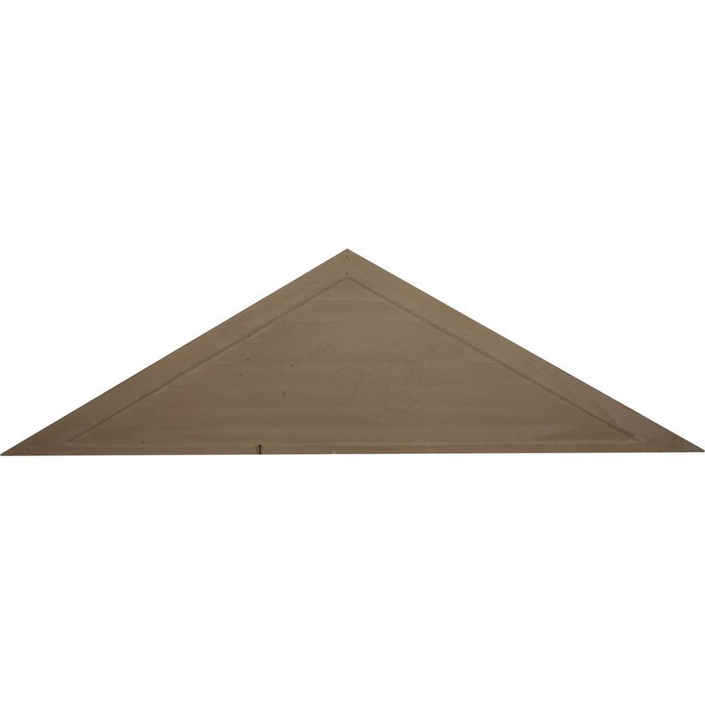 72 in. x 21 in. Triangle Primed Polyurethane Paintable Gable Louver Vent - Super Arbor