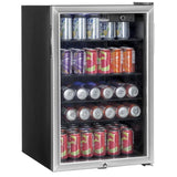 Haier 150-Can Capacity (4.36-cu ft) Residential Stainless Steel Freestanding Beverage Center