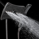 4-spray 9 in. Dual Shower Head and Handheld Shower Head in Antique Bronze