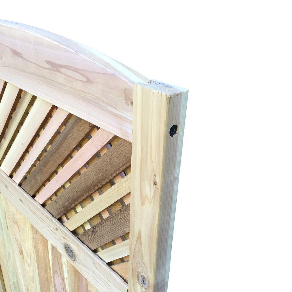 3 ft. x 6 ft. Western Red Cedar Arch Top Supreme Lattice Fence Gate - Super Arbor