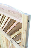 3 ft. x 6 ft. Western Red Cedar Arch Top Supreme Lattice Fence Gate - Super Arbor