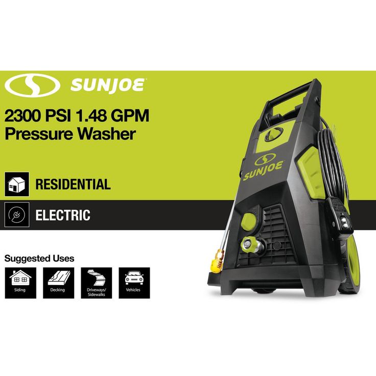 Sun Joe 2300 Max PSI 1.48 GPM Brushless Induction Electric Pressure Washer with Brass Hose Connector