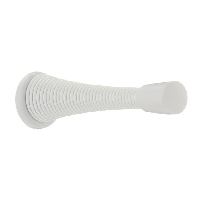 3 in. White Broad Base Spring Door Stop (5-Pack)
