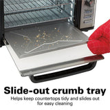 1500 W 6-Slice Stainless Steel Digital Countertop Oven with Convection and Rotisserie