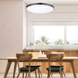 15 in. Black Nickel Integrated LED Trim Flush-Mount with Selectable White - Super Arbor