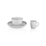 32-Piece Casual Snow White Stoneware Dinnerware Set (Set for 8)