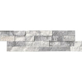 Arctic White 3D Ledger Panel 6 in. x 24 in. Honed Marble Wall Tile (10 cases / 60 sq. ft. / pallet) - Super Arbor