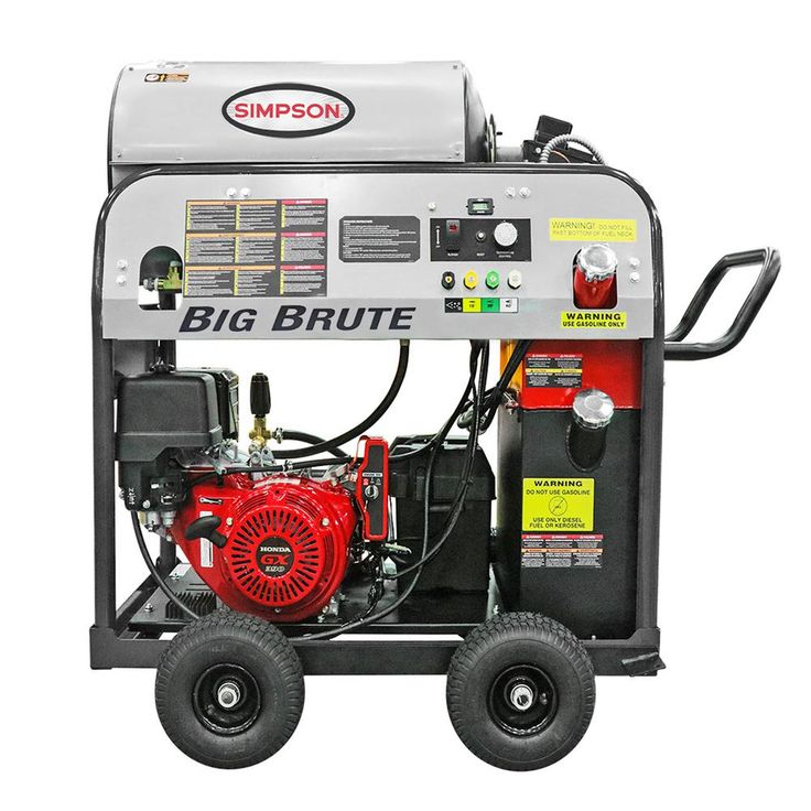 Simpson Big Brute 4000 PSI at 4.0 GPM Hot Water HONDA GX390 Gas Pressure Washer with COMET Triplex Plunger Pump Professional