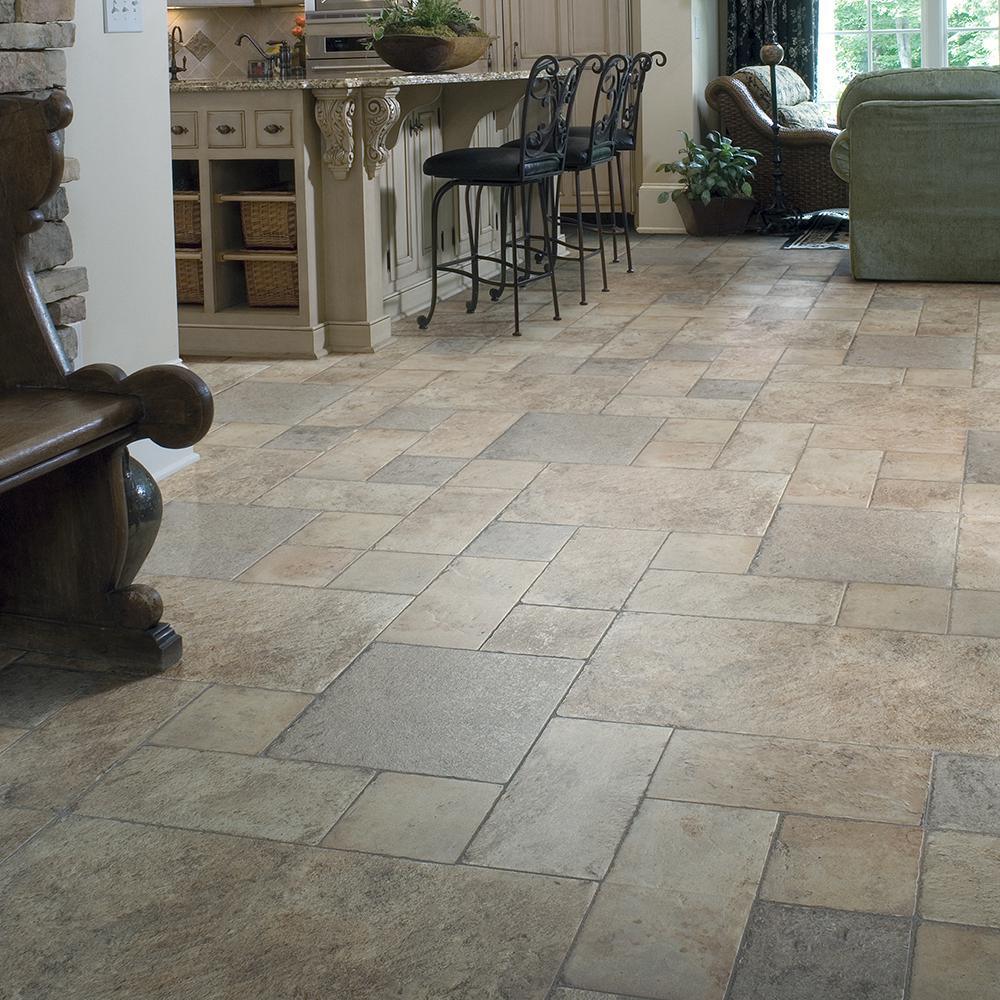 Innovations Tuscan Stone Sand 8 mm Thick x 15-1/2 in. Wide x 46-2/5 in. Length Click Lock Laminate Flooring (20.02 sq. ft. / case) - Super Arbor