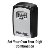 Master Lock 5401D Set Your Own Combination Wall Mount Lock Box, 5 Key Capacity, Black