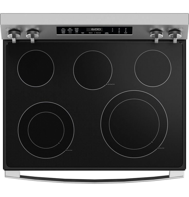 GE 30 in. 5.3 cu. ft. Electric Range with Self-Cleaning Convection Oven in Stainless Steel
