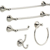 Delta  Cassidy 24-in Double Polished Nickel Wall Mount Double Towel Bar