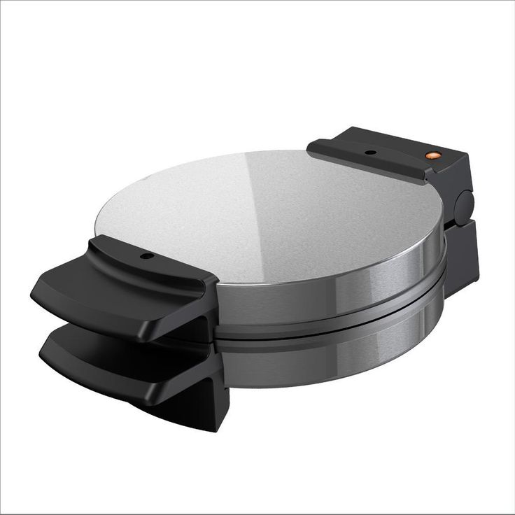 7.25 in. Silver Belgian Waffle Maker