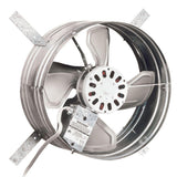 1600 CFM Silver Electric Powered Gable Mount Gable Louver Vent