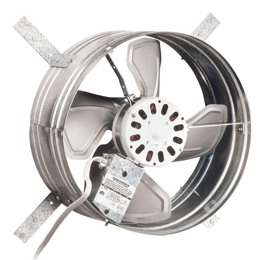1020 CFM Silver Electric Powered Gable Mount Gable Louver Vent - Super Arbor