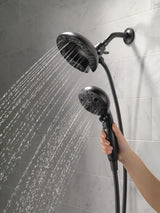 Delta Universal Showering Components Matte Black 5-Spray Dual Shower Head 1.75-GPM (6.6-LPM)