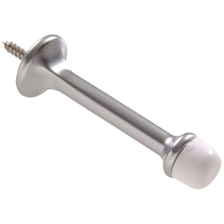 3 in. Satin Chrome Standard Rigid Door Stop (5-Pack)