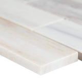 MSI Angora Subway 11.81 in x 11.81 in. x 10mm Polished Marble Mesh-Mounted Mosaic Tile (9.7 sq. ft. / case)