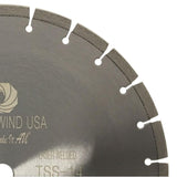 Whirlwind USA 14 in. 23-Teeth Segmented Laser Welded Diamond Blade for Dry or Wet Cutting Concrete, Stone, Brick and Masonry