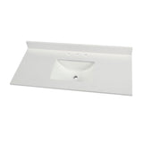 49 in. W Marble Vanity Top in Carrara - Super Arbor