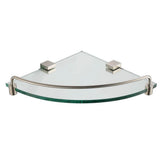 Ottimo 8.5 in. W Corner Glass Shelf in Chrome - Super Arbor