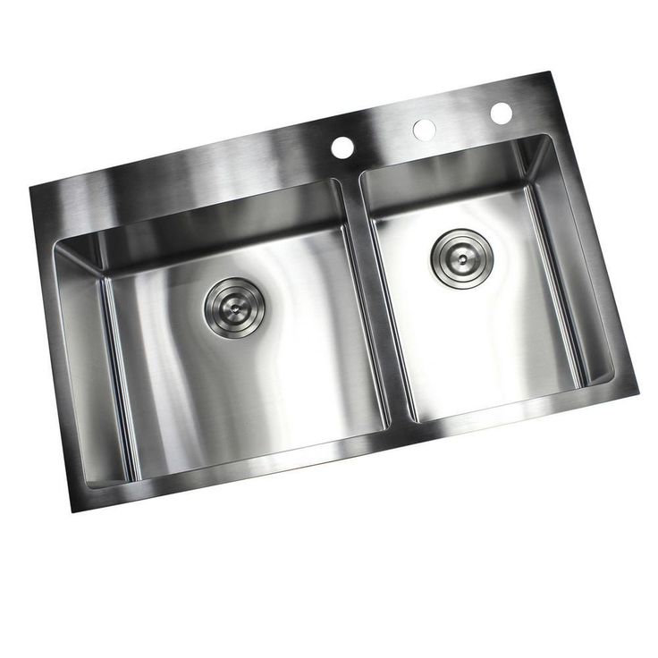 Drop-in Top Mount 16-Gauge Stainless Steel 36 in. x 22 in. x 10 in. 60/40 Offset Double Bowl Kitchen Sink