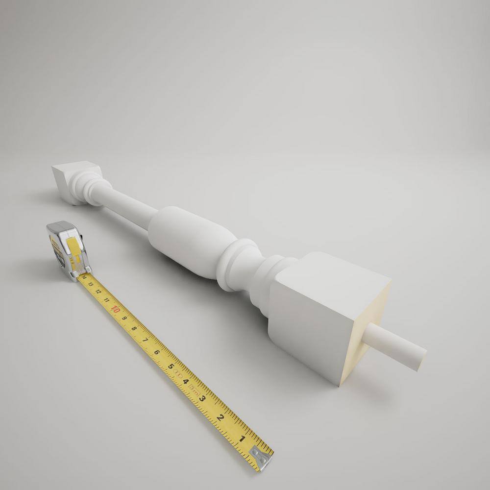 Ekena Millwork Endurathane 500 Series 28 in. H x 2.5 in. W White Resin Stair Baluster