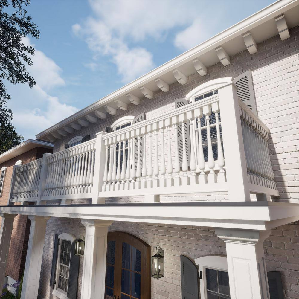 Ekena Millwork Endurathane 500 Series 32 in. H x 2.5 in. W White Resin Stair Baluster